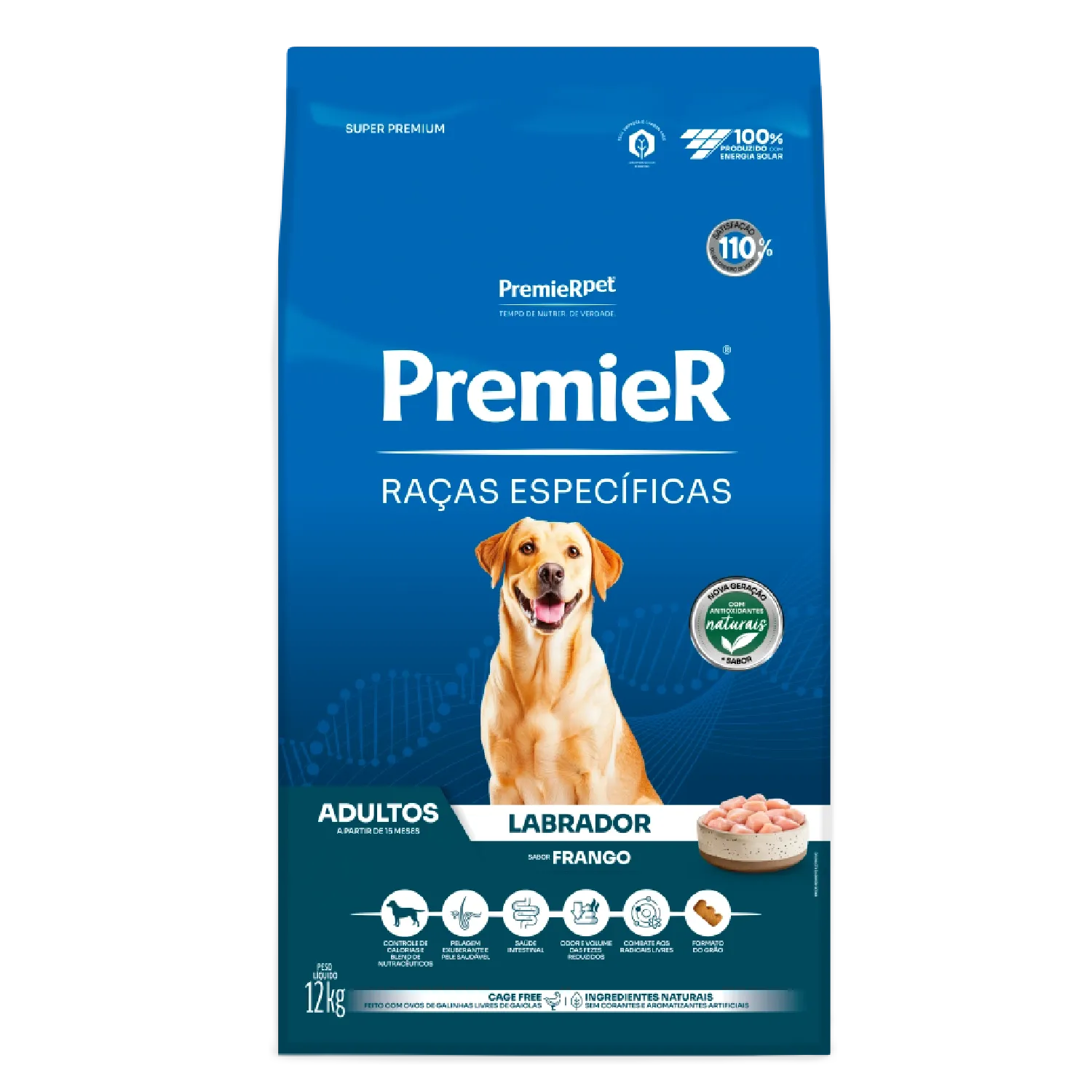 Racao Premier Racas Especificas Labrador Adultos 12kg frente